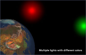 Multiple lights with different colors